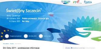 Projekt graficzny strony na Dni Odry 2011